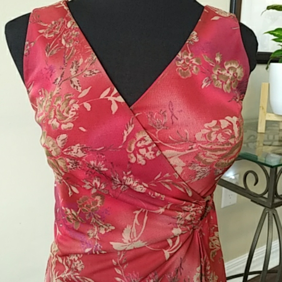 COPY - Great Floral Wrap Style Dress M - Picture 4 of 5